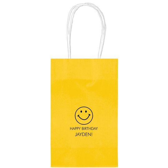 Smiley Face Medium Twisted Handled Bags